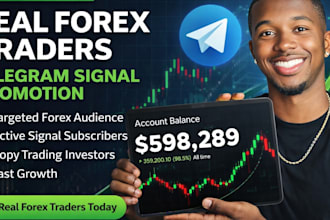 hit 600k targeted forex trader, signal subs telegram subscriber, forex promotion