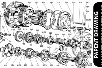 draw realistic patent drawing and uspto patent drawing, technical illustration