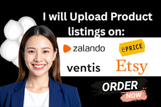 add product listing upload description on zalando eprice etsy ventis SEO lister