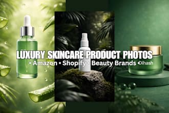 create luxury ai skincare and cosmetic product photos