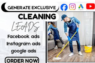 generate cleaning leads, commercial cleaning leads via facebook ads, google ads