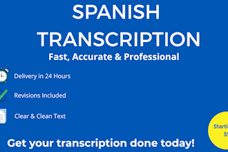 professional spanish audio and video transcription