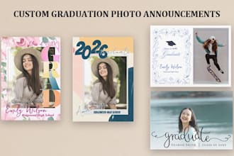 design photo graduation announcement cards
