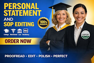 edit personal statement of purpose, grad, law school, college application essay