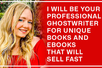 ghostwrite your perfect fiction and nonfiction ebooks as an ebook ghost writer