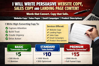 write persuasive copy that converts and builds trust