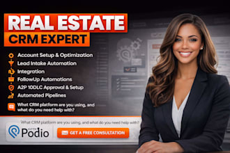 set up and automate your podio real estate CRM with workflows and pipelines