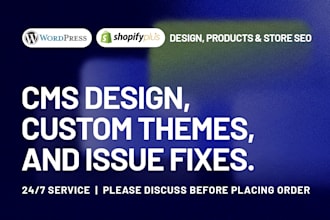 build responsive wordpress, shopify and webflow websites