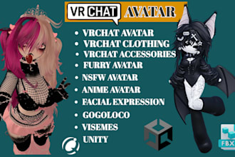 edit and create custom vrchat avatar vrchat clothing accessories nsfw avatar vrm