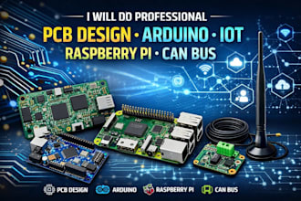 do professional pcb design, arduino, iot, raspberry pi and can bus projects