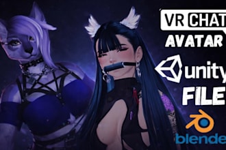 create VR chat avatar, vrc avatar, 3d nsfw model, 3d anime, vrchat humanoid, vrm