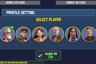 design professional game UI, menu, buttons and hud for mobile games