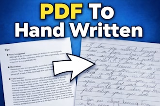cnvert your pdf to hand written notes or any  other thing you want