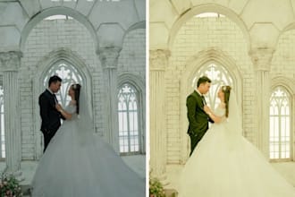 edit wedding photos in bright and dreamy lightroom style