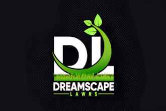 make a modern minimalist lawn care and landscaping logo