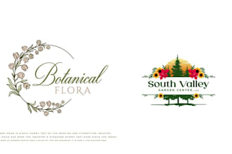 design feminine watercolor floral boutique female logo