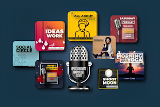 do professional podcast cover art design for apple podcasts and spotify