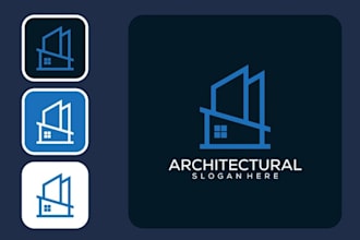 design modern minimalist real estate, house, property and architecture logo