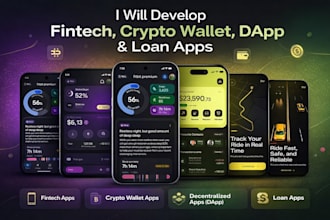 mobile app development fintech app decentralized app crypto wallet app loan app