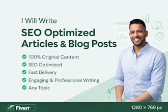 write SEO optimized blog posts and articles