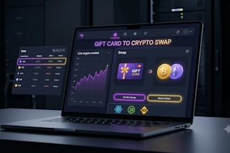 build a secure gift card to crypto exchange platform or dapp