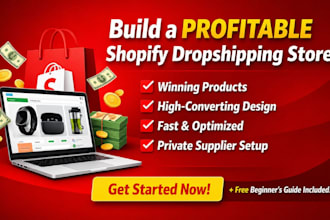 build you a ready to sell ai based dropshipping shopify store