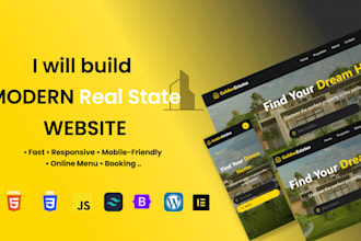 responsive , modern real estate property website