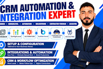 jobber crm gohighlevel automation contractor foreman acculynx zapier integration