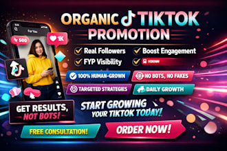grow and promote your tiktok account followers organically, tik tok promotion