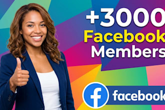 add new 3000 facebook members