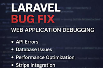 fix, debug and improve your laravel web application