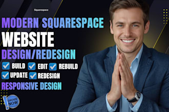 build modern squarespace website design, redesign, rebuild squarespace website