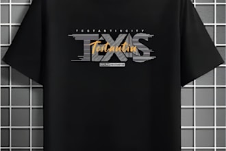create clean typography graphic for t shirt printing