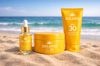 create realistic cosmetic and skincare product mockup for branding and amazon