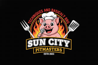 do modern gorgeous outdoor bbq logo