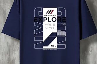 create simple modern logo and minimalist t shirt