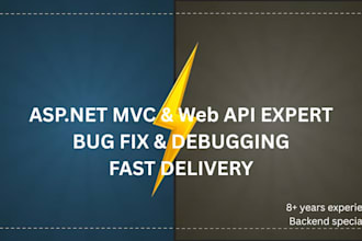 fix asp net mvc and core and web API backend bugs fast