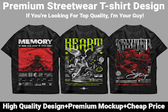edgy urban streetwear t shirt design for clothing brand