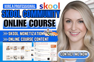 setup skool community online course content community management