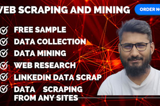 do web scraping, data extraction and data mining