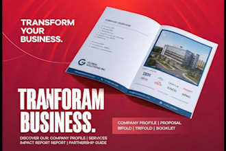 do company profile brochure, business brochure booklet bifold trifold handbook
