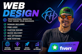 design and build a website with hosting and domain included