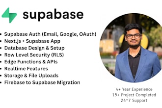 build secure supabase authentication and user database