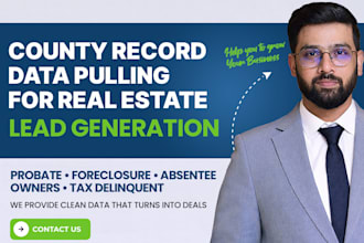 pull county records and data for real estate lead