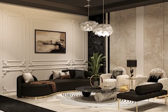do interior designing of any residential area bedroom,bathroom etc