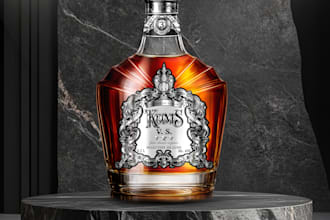 design luxury alcohol label and packaging