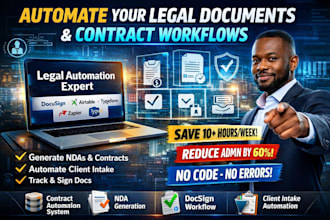 build legal website document automation contract workflow system nda generation