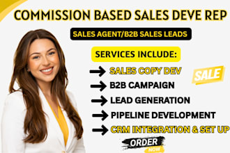 commission sales closer sales rep b2b lead generation high ticket sales closer
