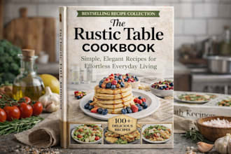 design a unique kdp cookbook cover ebook, canva cookbook, design meal plan