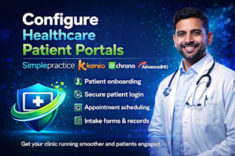 configure healthcare patient portals simplepractice kareo drchrono advancedmd